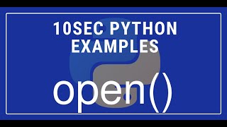 10sec Python Examples open() Built in Function by Code Recipe