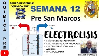 ELECTROLISIS ( ELECTROQUIMICA - PARTE I)