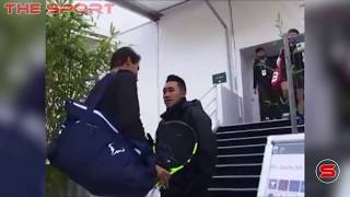 Rafael Nadal STOPPED by Security Guard - Rolex Paris Masters 2017