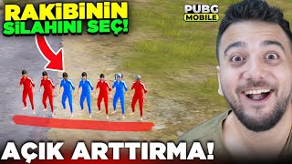 AÇIK ARTTIRMA ama RAKİBİN SİLAHINI SEÇ! Pubg Mobile Açık Arttırma