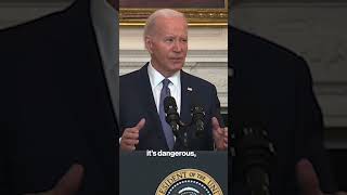 Biden slams Trump for ‘dangerous’ and ‘irresponsible’ claim hush money trial was ‘rigged’ #shorts