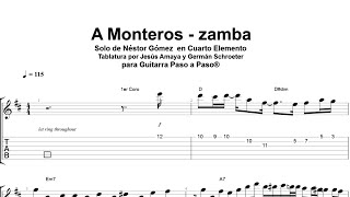 A Monteros - solo de guitarra de Néstor Gómez - TAB por Jesús Amaya...