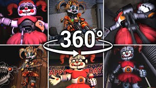 360°| Circus/Scrap Baby Compilation!! - Five Nights at Freddy's [SFM] (VR Compatible)