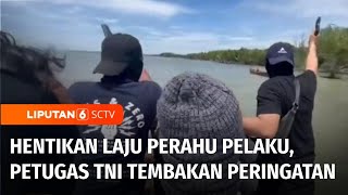 Hentikan Laju Perahu Kurir Narkoba dari Malaysia, TNI AL Keluarkan Tembakan Peringatan | Liputan 6
