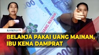 Seorang Ibu di Lumajang Belanja Sembako Pakai Uang Mainan dengan Modus Ini