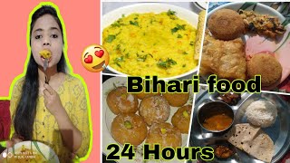 I only ate BIHAIR FOOD for 24 hours challenge || Bihari style food ||   MOLIVLOGS ||