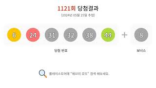 로또 1121회 당첨번호 안내 동영상