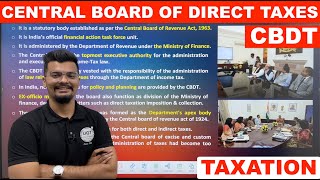 Central Board of Direct Taxes? | CBDT | What is Central Board of Direct Taxes | Taxation | UGT