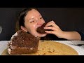 asmr eating huge chocolate muffin no talking eating sounds mukbang 먹방