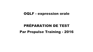 OQLF Expression Orale 2016