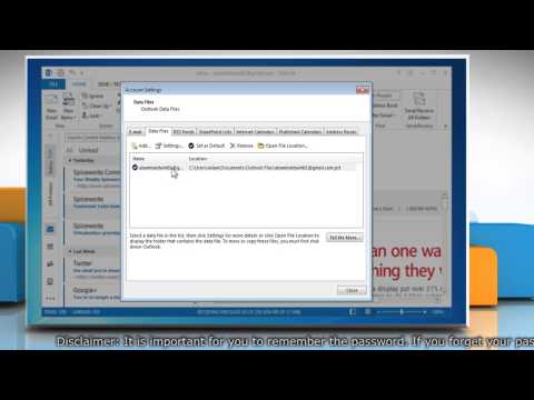 How to Set a Password for Outlook 2013 Data File (.pst) How to Set a Password for Outlook 2013 Data File (.pst)