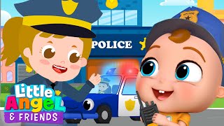 Police Keeps Us Safe | Little Angel And Friends Fun Educational Songs