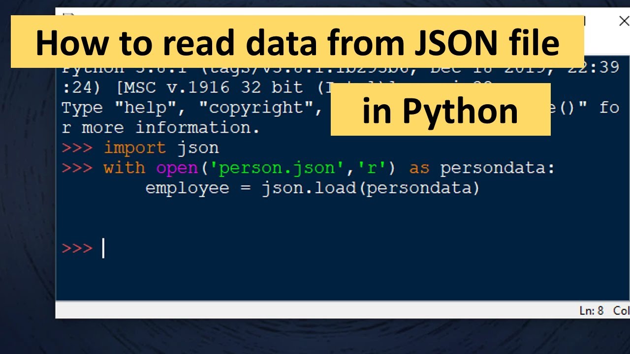 How To Read Data From JSON File In Python - YouTube