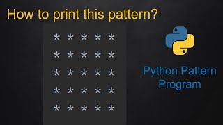 11 Python Pattern Program - Square Pattern without using any pre-define method using while loop