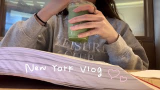 【Vlog🗽】Daily life in New York | 韓国料理を食べてカフェで勉強する休日