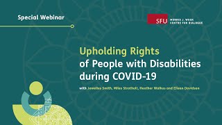 Webinar: Upholding Rights of People with Disabilities during COVID-19