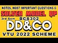 SOLVED MODEL QUESTION PAPERS, NOTES, MOST IMPORTANT QUESTIONS OF DDCO VTU 3RD SEM 2022 SCHEME #ddco