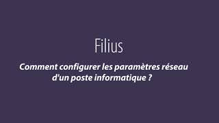 Filius - Comment configurer les paramètres réseau d'un poste informatique ?