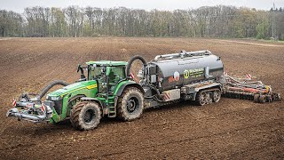 Bandlaufwerk bei der Gülleausbringung | John Deere 8R mit Wienhoff  25m³ |  LU Wischmannn