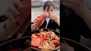 #KC foodtiktok Anglerfish with Spicy Chili \u0026 Spicy Squid Sausage || TikTok Funny Mukbang|#537