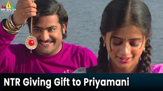 NTR Giving Gift to Priyamani | Yamadonga | SS Rajamouli | Telugu Movie Scenes @SriBalajiMovies