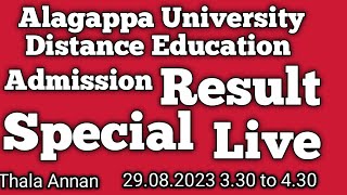 ALAGAPPA UNIVERSITY RESULT, ADMISSION UPDATES | SPECIAL LIVE| அழகப்பா பல்கலை @Thalaannan