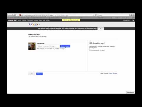 Google Plus for Sports Teams: Creating Your Profile and Page (2 of 3) Google Plus for Sports Teams: Creating Your Profile and Page (2 of 3)