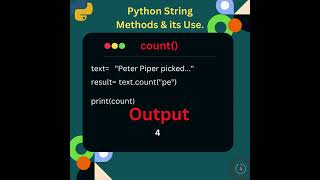 Exploring Python String Methods 'count()' #python #coding #interview #pythontutorial