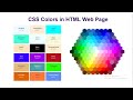 CSS Colors in HTML Web Design - Color Names, Hex Values, RGB, HSL, Color Gradients