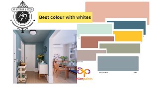 Best colour combinations with whites living rooms asianpaints paints codes #colourcombination2022