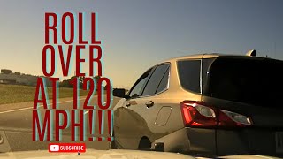 Arkansas State Trooper ROLLS after performing PIT MANEUVER on suspect at 120 mph