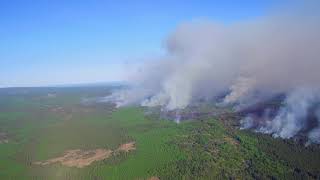 Aerial footage of the northwest Alberta wildfires - May 26, 2019