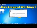 Mengatasi Aplikasi Has St0pped Working Windows 7 - Menghilangkan Notifikasinya