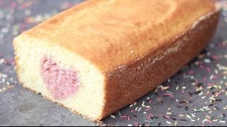 Cake au coeur framboise