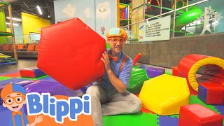 Blippi Visits an Indoor Playground | Kids Fun & Educational Cartoons | Moonbug Play and Learn