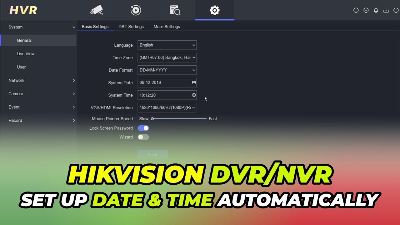 How To Automatically Set Date And Time On Hikvision DVR - YouTube