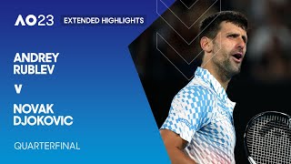 Andrey Rublev v Novak Djokovic Highlights | Australian Open 2023 Quarterfinal