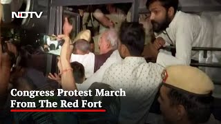 Police Crack Down On Congress Protest At Red Fort, Leaders Detained