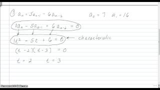 Solving Linear Recurrence Relations 1