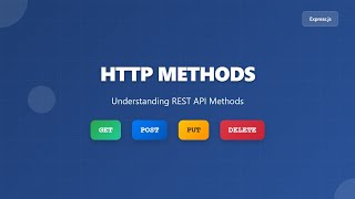 HTTP Methods Explained: GET, POST, PUT, DELETE - REST API Basics with Express.js