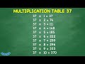 Multiplication Table 37