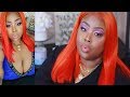 Beauty Supply Store 613 Hair | Watch Me Cut Color And Style This Sunset Orange Long Bob  |Mzbrooklyn