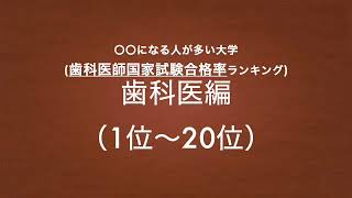 【歯科医になりたい方へ】大学ランキング（歯科医師国家試験合格率が高い大学）