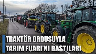 Çiftçiler Traktör Ordusuyla Yolu Kapattı Tarım Fuarını Bastı / AGRO TV HABER