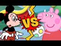 M.U.G.E.N Battles | Mickey Mouse vs Peppa Pig | Walt Disney vs Peppa Pig