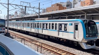 東京メトロ15000系15112編成が快速東葉勝田台行きとして葛西駅を通過するシーン（25S）2024.5.5.14:48