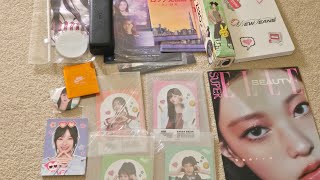 NEWJEANS X PEPERO POSTCARD, BANNER, HAERIN SUPER ELLE BEAUTY MAGAZINE + AESPA FLYERS UNBOXING/REVIEW