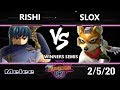 Hax’s Nightclub S1E6 - Rishi (Marth) Vs. Slox (Fox) SSBM Winners Semis