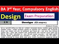 BA 3rd Year, Compulsory English, Design' lesson 18, Exam Preparation