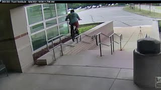 Columbus man caught on camera damaging ODOT facility in Ashland while performing bike tricks